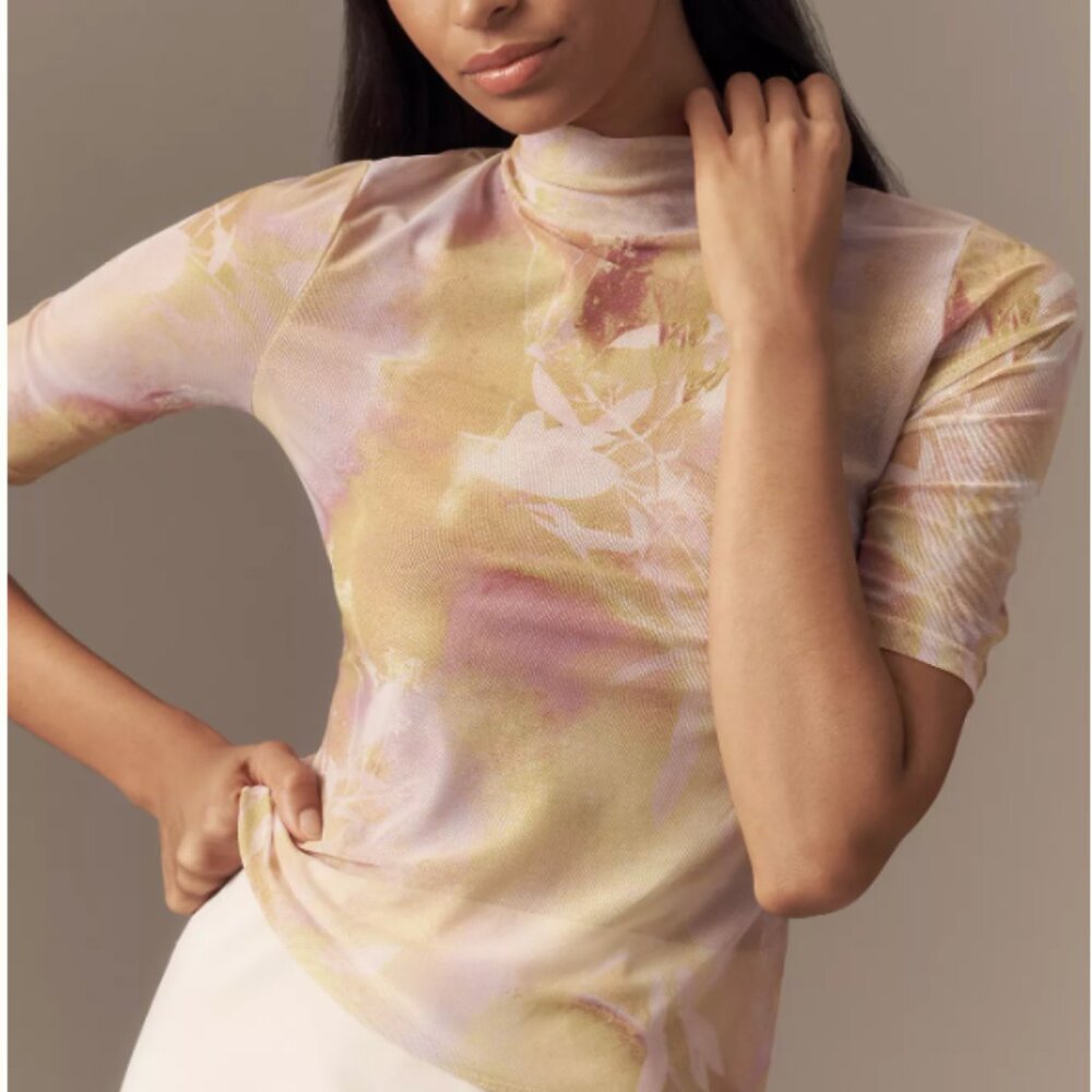 [NWT] Anthropologie Half-Sleeve Mesh Top
